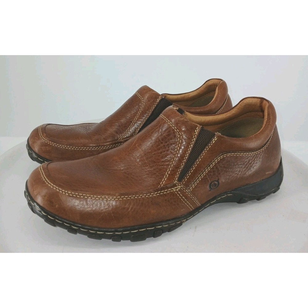 Born Mens Size 13 Brown Leather Slip On Loafers Driving Moc Casual  C131
